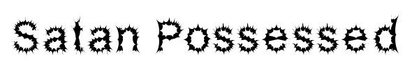 Satan Possessed font preview